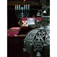 Torah Crown and Menorah