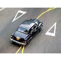 Black Car Yellow Line